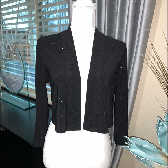 Calving Klein sparkling short cardigan black - Picture 2 of 8